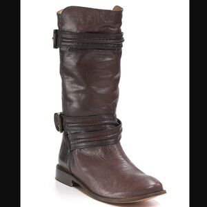 Frye Paige Trapunto Buckle Boots